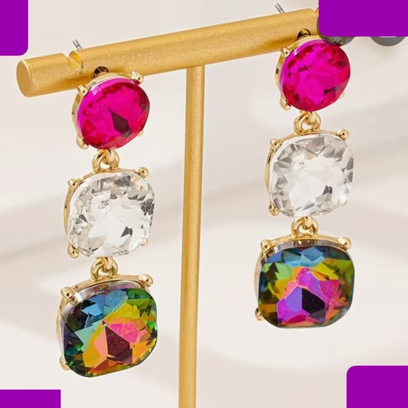 Jewelry - Elegant Multicolor Drop Earrings